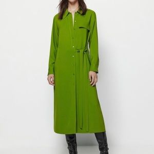 NWT Long shirt dress with side tie detail, Size S